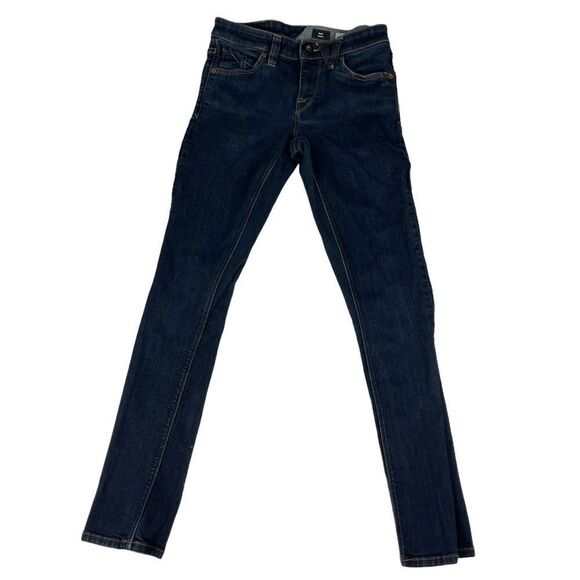 Volcom Jeans 2x4 Skinny Skater Medium Blue Wash Men's Size 28 Unisex - Picture 2 of 14